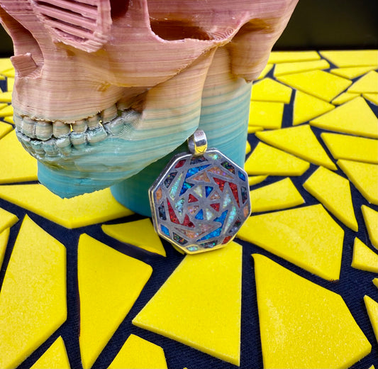 Sacred Geometry Opal Pendant
