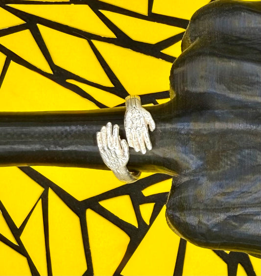 Sterling Silver Hand Hug